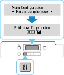 figure : Appuyez sur le bouton Configuration.